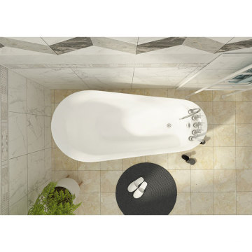 Foshan Bolande White Color Acrylic Free Standing Tub Bathtub